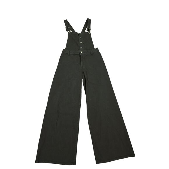 NWT Universal Thread Women's Denim Sailor Overalls Black Size 8 - Picture 2 of 9